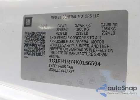 2019 Chevrolet Camaro 2Ss from USA, damaged, VIN 1G1FH1R74K0156594